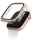Uniq Voute Apple Watch 11 / Watch 10 46mm műanyag tok, tempered glass kijelzővédő üvegfóliával, rozéarany