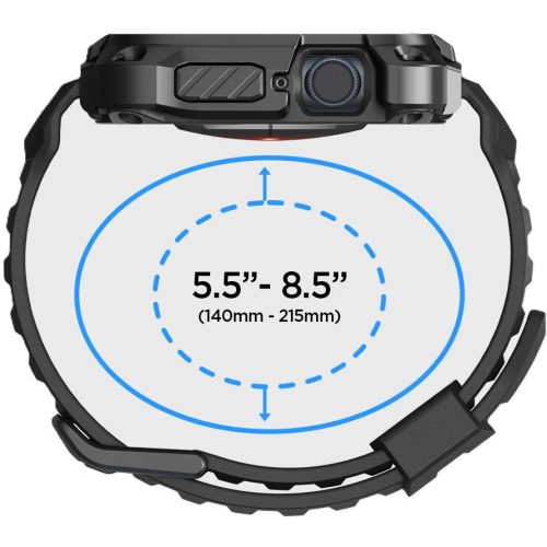 Spigen Tough Armor Pro Metal Apple Watch 7-9 (45 mm) tok / szíj, fekete