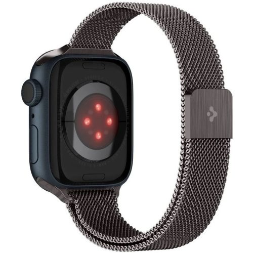 Spigen Metal Fit Apple Watch 1-6, SE, SE (2022), SE (2025) (38 / 40 mm) / Watch 7-9 (41 mm) / Watch 10-11 (42 mm) fém szíj, grafit
