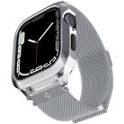 Spigen Metal Fit Pro Apple Watch 4-6, SE, SE (2022), SE (2025) (40 mm) / Watch 7-9 (41 mm) fém szíj / tok, ezüst