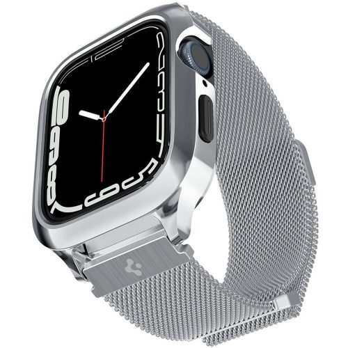 Spigen Metal Fit Pro Apple Watch 4-6, SE, SE (2022), SE (2025) (40 mm) / Watch 7-9 (41 mm) fém szíj / tok, ezüst