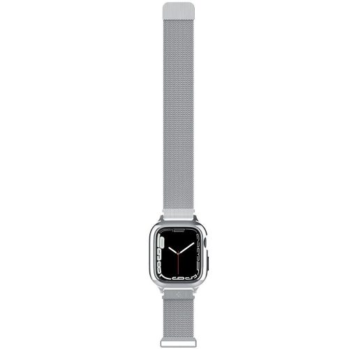 Spigen Metal Fit Pro Apple Watch 4-6, SE, SE (2022), SE (2025) (40 mm) / Watch 7-9 (41 mm) fém szíj / tok, ezüst