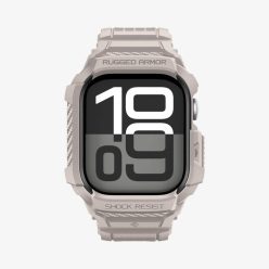   Spigen Rugged Armor Pro 2 Apple Watch 10-11 (46mm) szíj / tok, Dune Beige, bézs