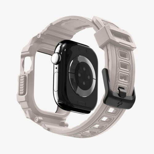 Spigen Rugged Armor Pro 2 Apple Watch 10-11 (46mm) szíj / tok, Dune Beige, bézs