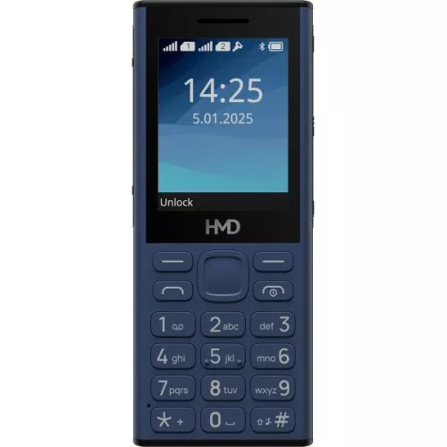 HMD 130 Music nyomógombos telefon, Dual Sim, IP54, kártyafüggetlen, kék