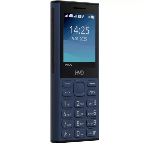 HMD 130 Music nyomógombos telefon, Dual Sim, IP54, kártyafüggetlen, kék