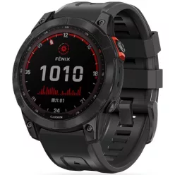   Garmin Fenix 5 / 6 / 6 Pro / 7, szilikon pótszíj, állítható, TP IconBand, fekete