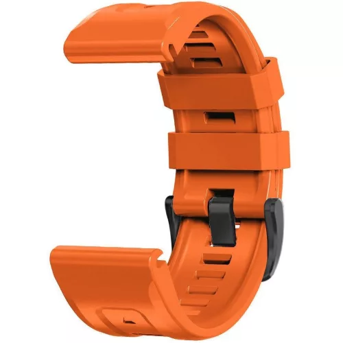 Garmin Fenix 3 / 3 HR / 5X / 5X Plus / 6X / 6X Pro / 7X, szilikon pótszíj, állítható, TP IconBand, narancssárga