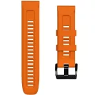 Garmin Fenix 3 / 3 HR / 5X / 5X Plus / 6X / 6X Pro / 7X, szilikon pótszíj, állítható, TP IconBand, narancssárga