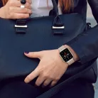 Apple Watch 4-6, SE, SE (2022), SE (2025) (38 / 40 mm) / Watch 7-9 (41 mm) / Watch 10-11 (42 mm), fém pótszíj, milánói stílus, TP MilaneseBand, ezüst