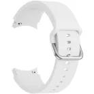 Samsung Galaxy Watch 4 / 5 / 5 Pro / 6 / 7 / FE (40 / 44 / 45mm) / Watch 4 Classic / 6 Classic (42 / 43 / 46mm), szilikon pótszíj, állítható, TP IconBand, fehér