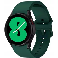   Samsung Galaxy Watch 4 / 5 / 5 Pro / 6 / 7 / FE (40 / 44 / 45mm) / Watch 4 Classic / 6 Classic (42 / 43 / 46mm), szilikon pótszíj, állítható, TP IconBand, sötétzöld