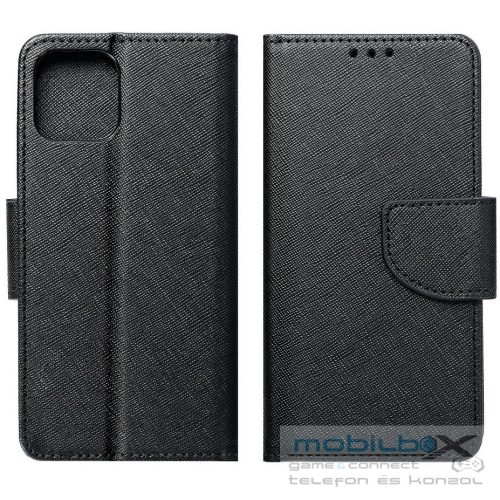 Nokia 2.4, Oldalra nyíló tok, stand, Fancy Book, fekete