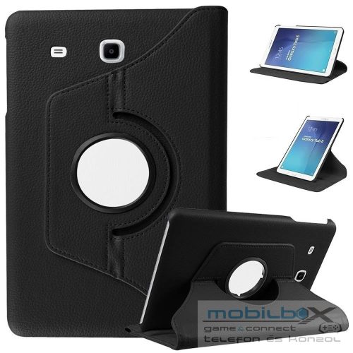 Samsung Galaxy Tab A7 Lite 8.7 SM-T220 / T225, mappa tok, elforgatható (360°), fekete