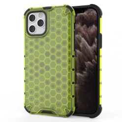   Xiaomi Mi 11 Pro, Műanyag hátlap védőtok, közepesen ütésálló, légpárnás sarok, méhsejt minta, Wooze Honey, sárga