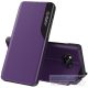 Samsung Galaxy A22 5G SM-A226B, Oldalra nyíló tok, stand, hívás mutatóval, Wooze FashionBook, lila