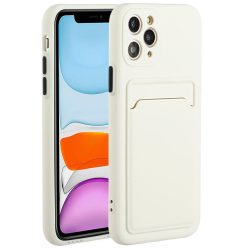   Xiaomi Mi 11 Ultra, Szilikon tok, kártyatartóval, Wooze Card Slot, fehér