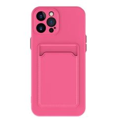   Xiaomi Redmi Note 9T 5G, Szilikon tok, kártyatartóval, Wooze Card Slot, magenta