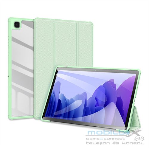 Samsung Galaxy Tab A7 10.4 (2020) SM-T500 / T505, mappa tok, Trifold, légpárnás sarok, közepesen ütésálló, átlátszó hátlap, Dux Ducis Toby, zöld