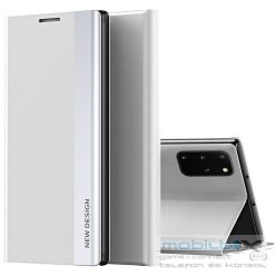   Samsung Galaxy A50 / A50s / A30s, Oldalra nyíló tok, stand, Wooze Silver Line, világosszürke