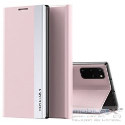   Samsung Galaxy A50 / A50s / A30s, Oldalra nyíló tok, stand, Wooze Silver Line, rózsaszín