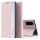 Xiaomi Mi 10 5G / 10 Pro 5G, Oldalra nyíló tok, stand, Wooze Silver Line, rózsaszín