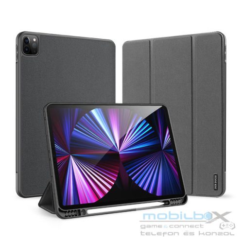 Apple iPad Pro 12.9 (2021) / iPad Pro 12.9 (2022), mappa tok, Smart Case, érintőceruza tartó, Dux Ducis Domo, fekete