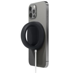   Magsafe töltőpad tartó, szilikon, asztali tartó funkció, ujjtámasz, Magsafe töltőkkel kompatibilis, Wooze Handrail Holder, fekete