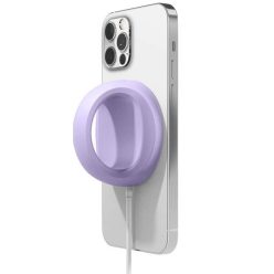   Magsafe töltőpad tartó, szilikon, asztali tartó funkció, ujjtámasz, Magsafe töltőkkel kompatibilis, Wooze Handrail Holder, lila