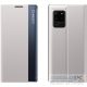 Samsung Galaxy A11 / M11 SM-A115F / M115F, Oldalra nyíló tok, stand, hívás mutatóval, vékony csíkban, Wooze Look Inside, ezüst