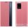 Samsung Galaxy S21 Plus 5G SM-G996, Oldalra nyíló tok, stand, hívás mutatóval, vékony csíkban, Wooze Look Inside, rózsaszín