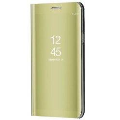   Xiaomi 11T / 11T Pro, Oldalra nyíló tok, hívás mutatóval, Smart View Cover, arany (utángyártott)