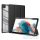 Samsung Galaxy Tab A8 10.5 (2021) SM-X200 / X205, mappa tok, Trifold, légpárnás sarok, közepesen ütésálló, átlátszó hátlap, Dux Ducis Toby, fekete