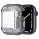Apple Watch 7-9 (45 mm), Szilikon védőkeret, ütésálló, szíj nélkül, Spigen Ultra Hybrid, átlátszó/szürke