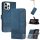 Samsung Galaxy A42 5G / M42 5G SM-A426B / M426B, Oldalra nyíló tok, stand, kártyatartóval, kézpánttal, Wooze Illusion, kék