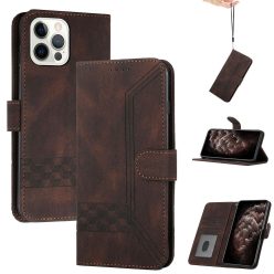   Motorola Edge 20 Pro, Oldalra nyíló tok, stand, kártyatartóval, kézpánttal, Wooze Illusion, barna