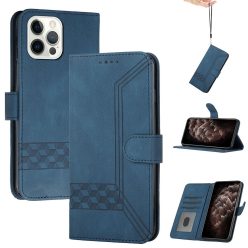   Motorola Edge 20 Pro, Oldalra nyíló tok, stand, kártyatartóval, kézpánttal, Wooze Illusion, kék