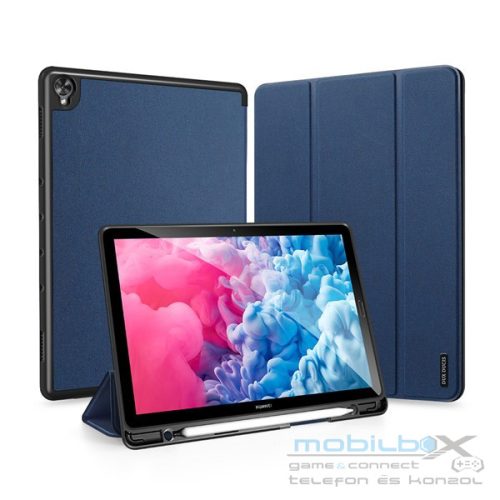 Huawei MediaPad M6 10.8, mappa tok, érintőceruza tartó, Dux Ducis Domo, sötétkék