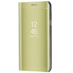   Xiaomi Redmi Note 11T Pro / Note 11T Pro Plus / Poco X4 GT, Oldalra nyíló tok, hívás mutatóval, Smart View Cover, arany (utángyártott)