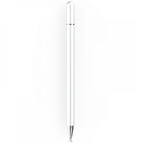 Univerzális toll, (bármilyen kapacitív kijelzőhöz), Charm Stylus Pen, feher/ezust