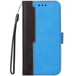   Apple iPhone 7 Plus / 8 Plus, Oldalra nyíló tok, stand, kártyatartóval, kézpánttal, Wooze Colour Wallet, kék