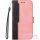 Apple iPhone 11 Pro Max, Oldalra nyíló tok, stand, kártyatartóval, kézpánttal, Wooze Colour Wallet, rózsaszín