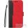 Samsung Galaxy A03 Core SM-A032F, Oldalra nyíló tok, stand, kártyatartóval, kézpánttal, Wooze Colour Wallet, piros