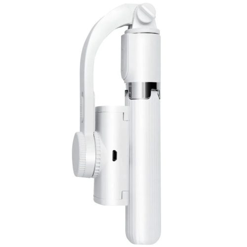 Selfie bot 3in1, 19 - 86 cm, 360°-ban forgatható, exponáló gombbal, bluetooth-os, v4.0, tripod állvány funkció, gimbal, SSTR-L08, fehér