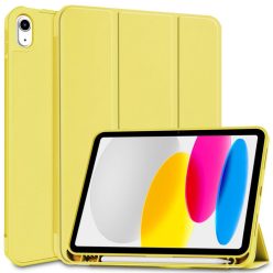   Apple iPad 10.9 (2022) / iPad 11 (2025), mappa tok, Apple Pencil tartóval, Smart Case, sárga
