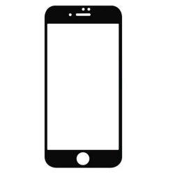   Apple iPhone 7 Plus / 8 Plus, Kijelzővédő fólia, ütésálló fólia (az íves részre is!), Tempered Glass (edzett üveg), 3D Cover, fekete