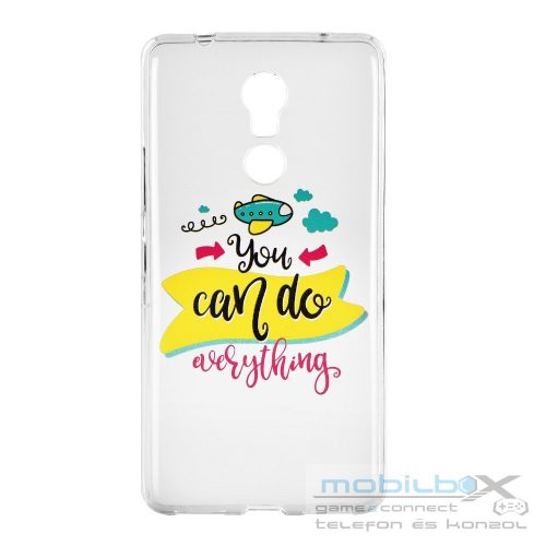 Samsung Galaxy A3 (2017) SM-A320F, TPU szilikon tok, ultravékony, You can do everything minta, átlátszó, style 4