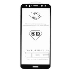   Samsung Galaxy A70 / A70s SM-A705F / A707F, Kijelzővédő fólia, ütésálló fólia (az íves részre is!), Tempered Glass (edzett üveg), fekete