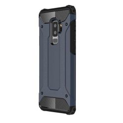   Huawei Mate 30 Lite, Műanyag hátlap védőtok, Defender, fémhatású, sötétkék