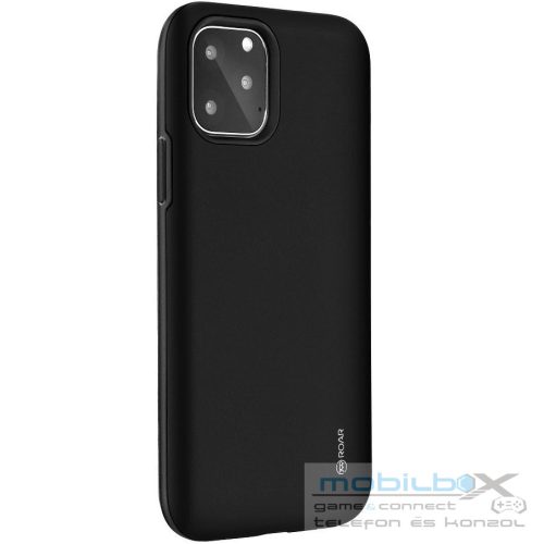 Samsung Galaxy M30 SM-M305F, Szilikon tok, műanyag kerettel, közepesen ütésálló, Roar Rico Armor, fekete